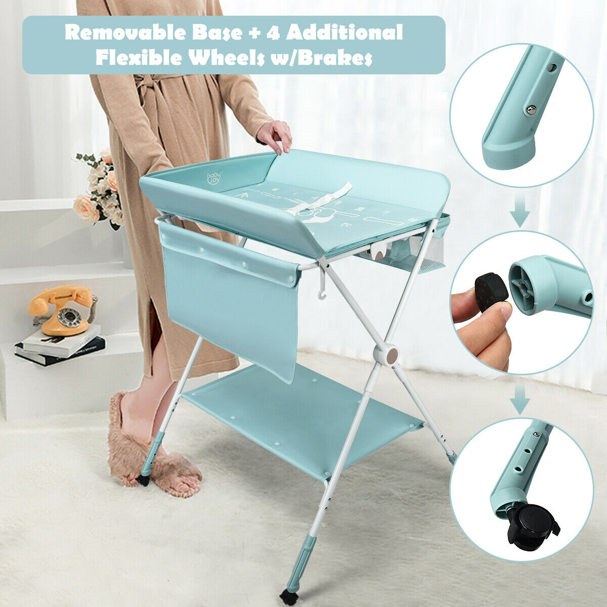 Baby Changing Table with Storage - Baby Nurish 