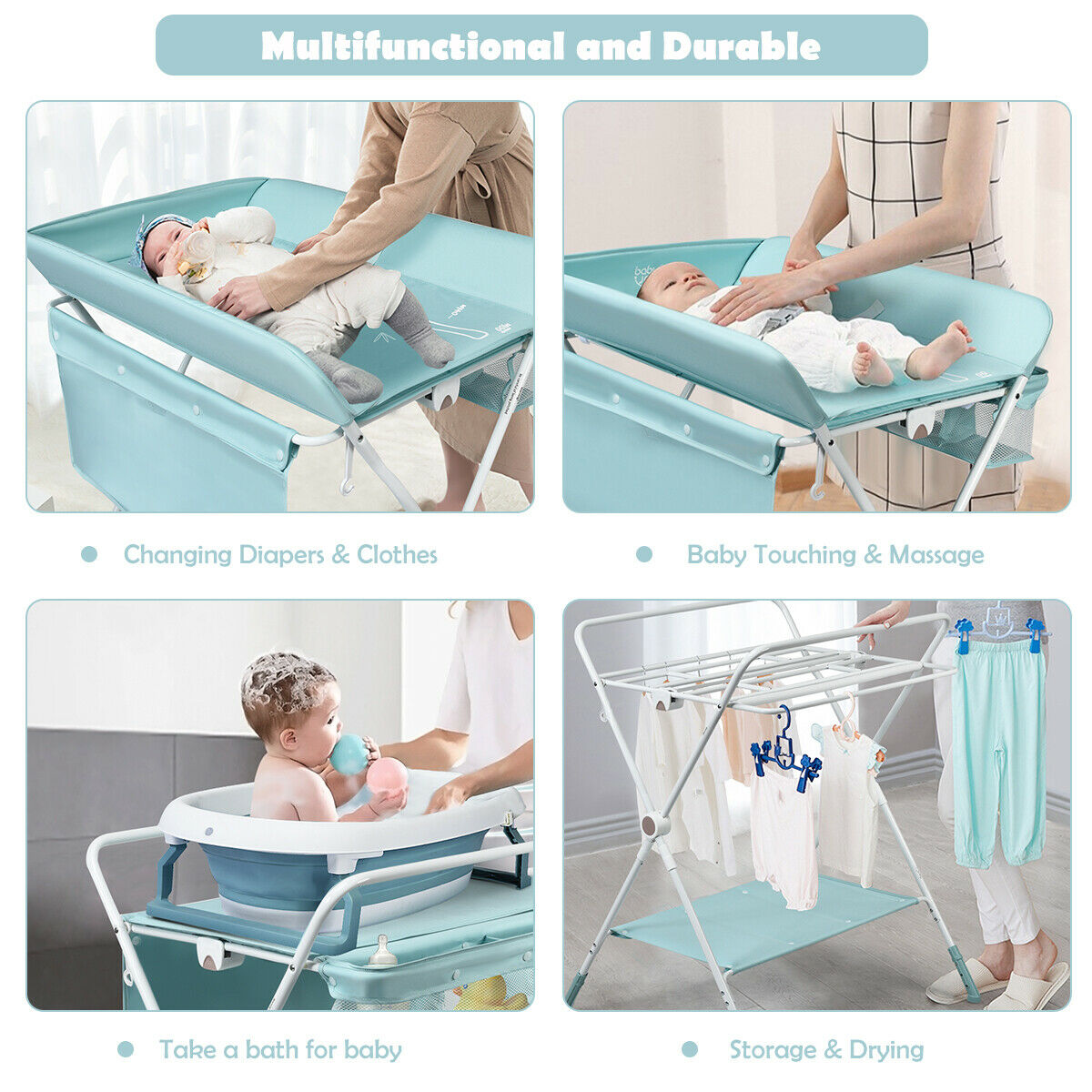 Baby Changing Table with Storage - Baby Nurish 