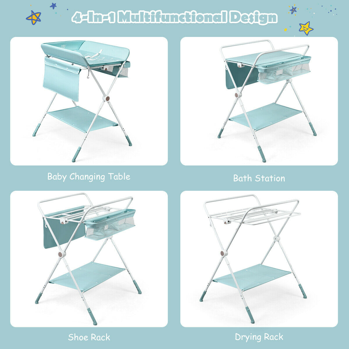 Baby Changing Table with Storage - Baby Nurish 