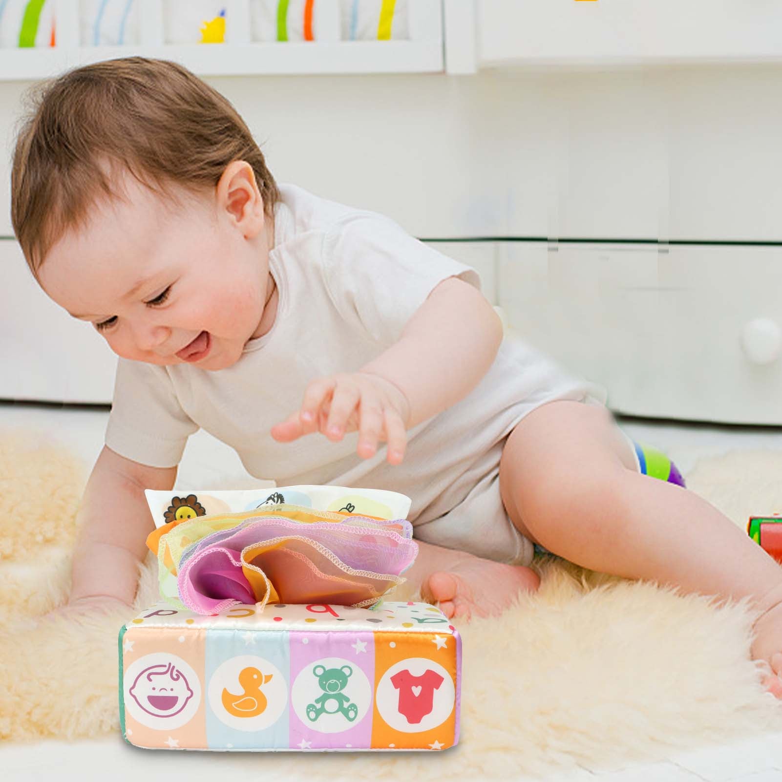 Magic tissue box toy deals baby
