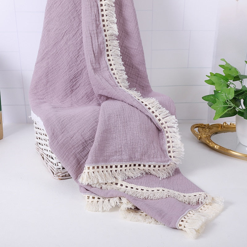 Cotton Muslin Swaddle Blanket - Baby Nurish 