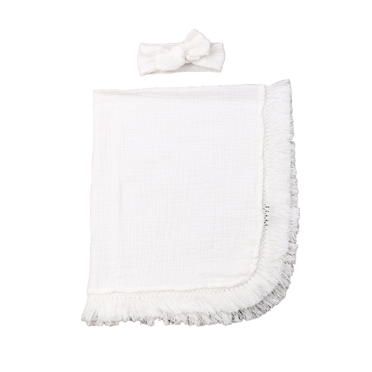 Tassel Swaddling Blanket - Baby Nurish 