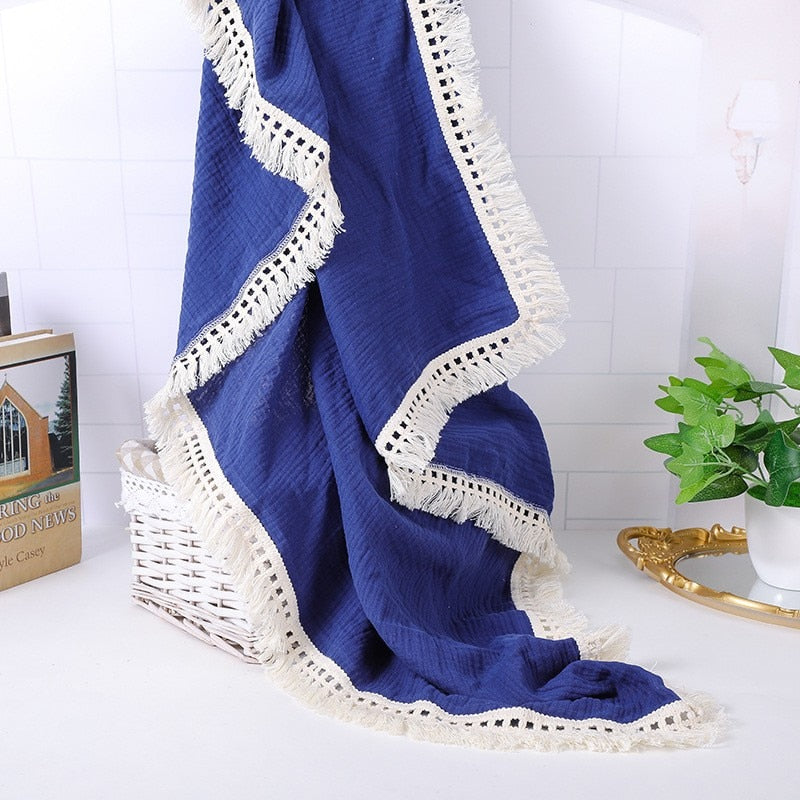 Cotton Muslin Swaddle Blanket - Baby Nurish 