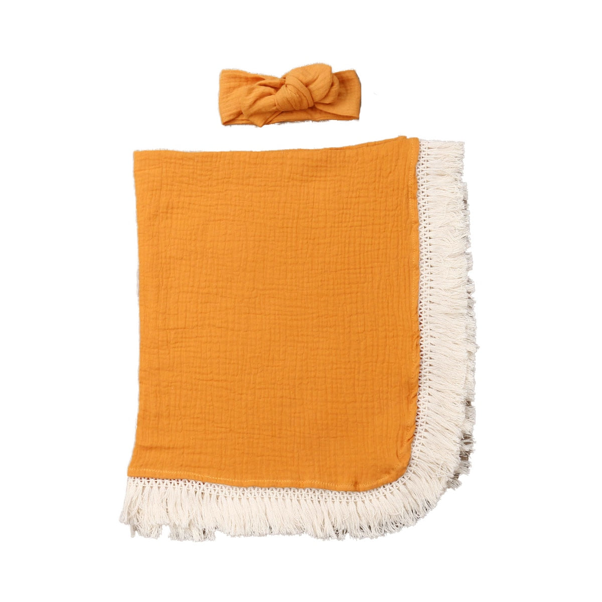 Tassel Swaddling Blanket - Baby Nurish 