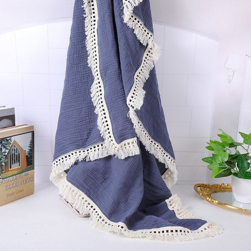 Cotton Muslin Swaddle Blanket - Baby Nurish 